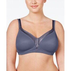 Playtex Full Figure 18 Hour Sleek & Smooth Wireless Bra 4803 Gray 44DDD NWOT